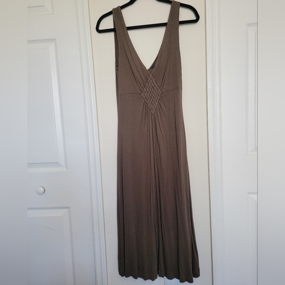 Banana Republic midi olive/ military green summer dress.